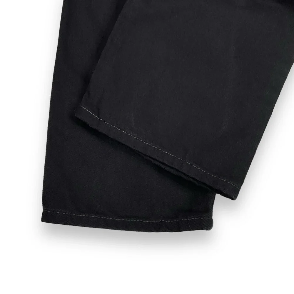 Levis Jeans Mens 38x32 (ACT 38x30) Black 505 Straight Denim